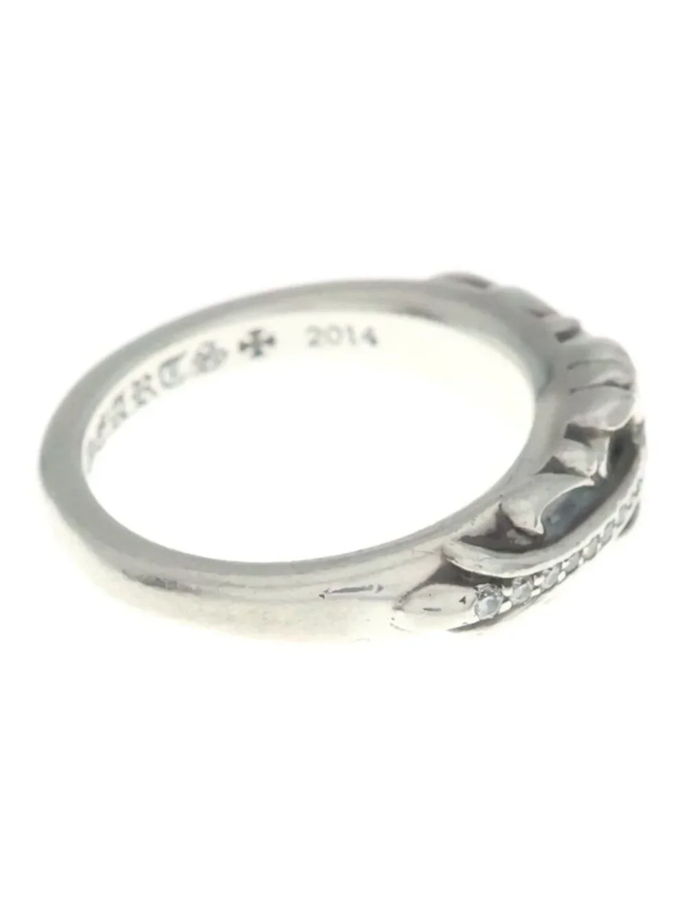 Chrome Hearts Baby Classic P D Babyque Classic Floral Cross Pave Diamond Ring